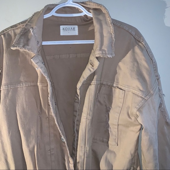 Kollar Denim Distress Jacket - Picture 2 of 5